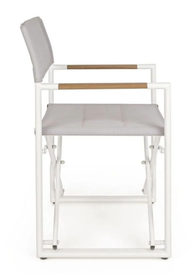 Sale Bizzotto SEDIA REGISTA IN ALLUMINIO PIEGHEVOLE BIANCO YK11 - LAGUN