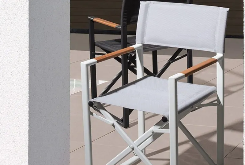 Sale Bizzotto SEDIA REGISTA IN ALLUMINIO PIEGHEVOLE BIANCO YK11 - LAGUN