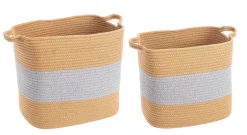 Best Bizzotto SET2 CESTA FLOW 2M RETT NATURALE-GRIGIO