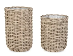 Discount Bizzotto SET2 CESTA JEFRI OV GRIGIO