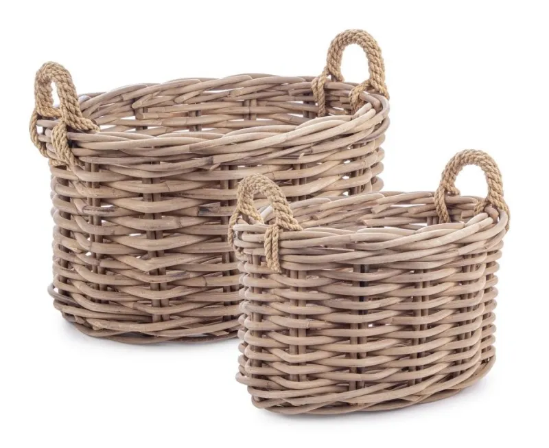 Best Bizzotto SET2 CESTA 2M MALANG OV GRIGIO