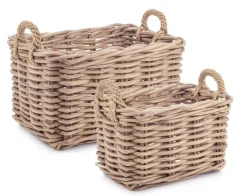 Clearance Bizzotto SET2 CESTA 2M MALANG RETT GRIGIO