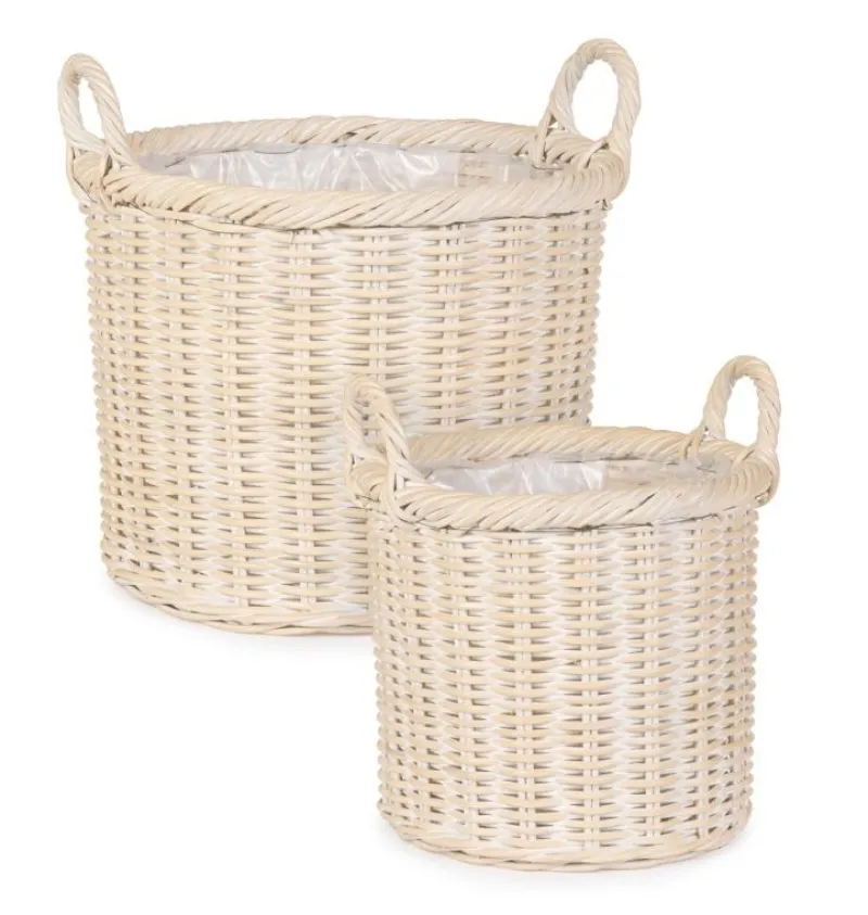 Discount Bizzotto SET2 CESTA 2M RANDY TO SBIANCATO