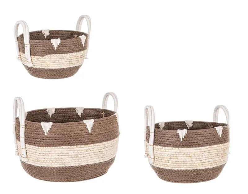 Sale Bizzotto SET3 CESTA 2M THELMA MARRONE BOMB