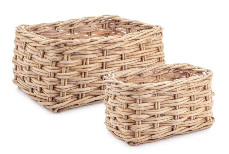 Discount Bizzotto SET2 CESTA MALANG NATURALE