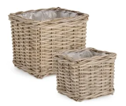 New Bizzotto SET2 CESTA RANDY QU GRIGIO