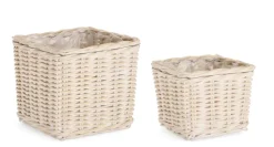 Clearance Bizzotto SET2 CESTA RANDY QU SBIANCATO