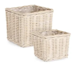 Clearance Bizzotto SET2 CESTA RANDY QU SBIANCATO