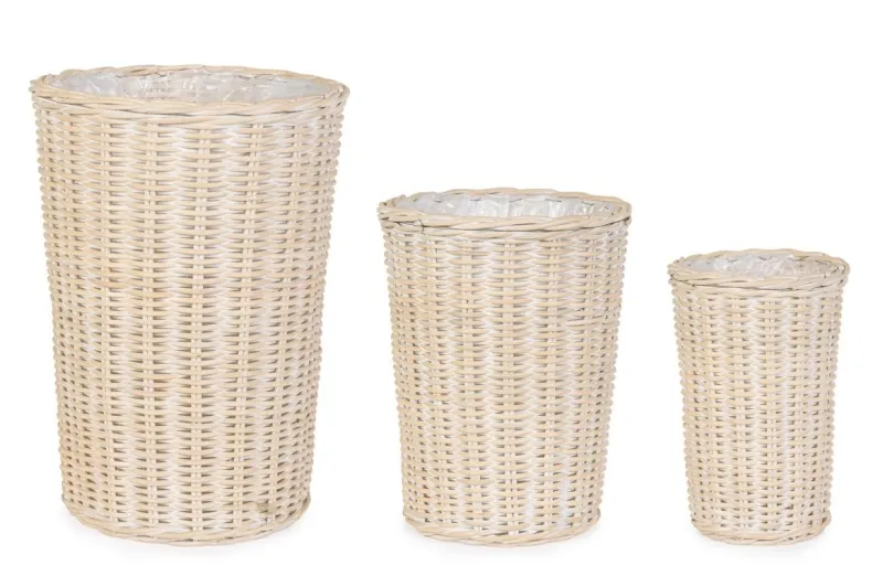 Outlet Bizzotto SET3 CESTA RANDY TO SBIANCATO