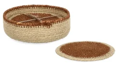 Clearance Bizzotto SET1 CESTINO TUY-4 S.BICCHIERE NATU MARR