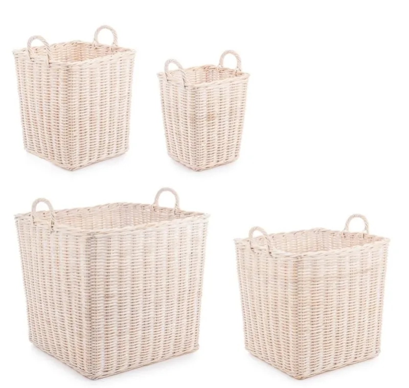 Sale Bizzotto SET4 CESTO 2M NARRA QU SBIANCATO