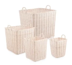 Sale Bizzotto SET4 CESTO 2M NARRA QU SBIANCATO