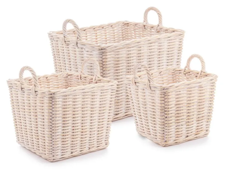 Online Bizzotto SET3 CESTO 2M NARRA QU SBIANCATO