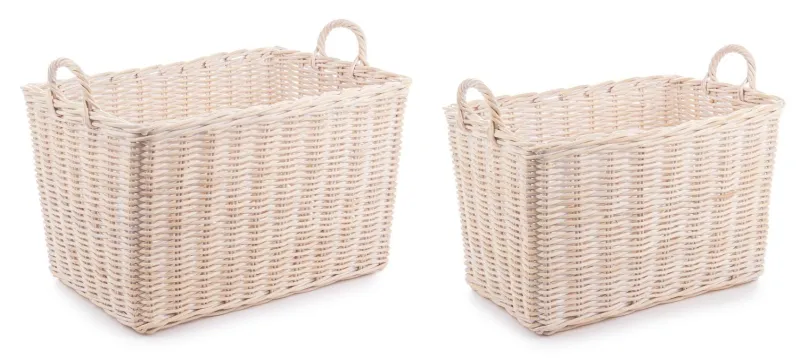 Clearance Bizzotto SET2 CESTO 2M NARRA SBIANCATO M