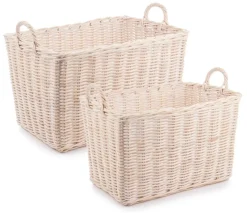 Clearance Bizzotto SET2 CESTO 2M NARRA SBIANCATO M