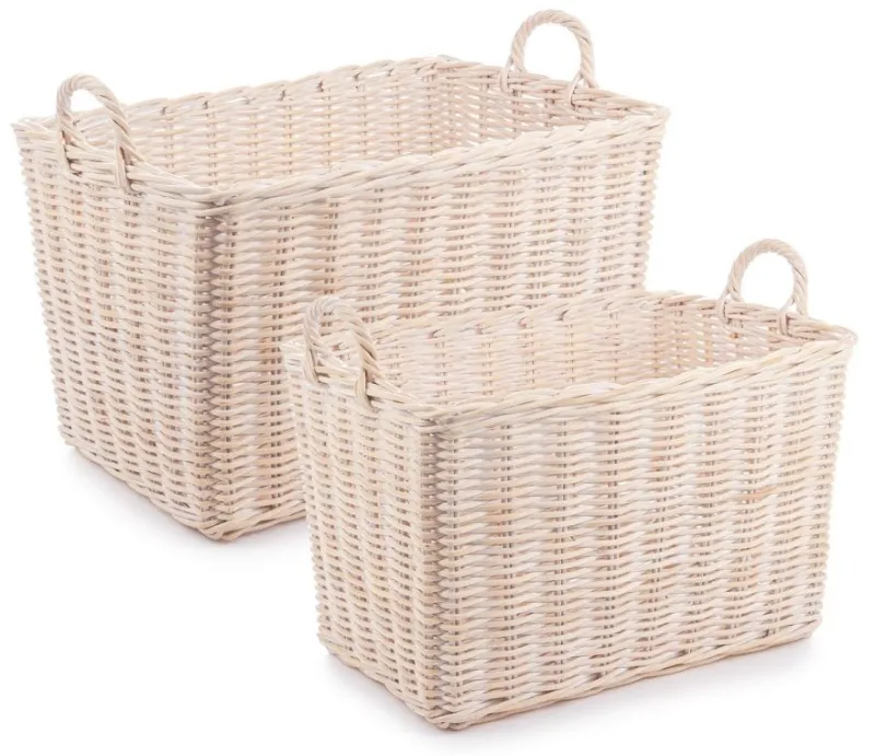 Clearance Bizzotto SET2 CESTO 2M NARRA SBIANCATO M