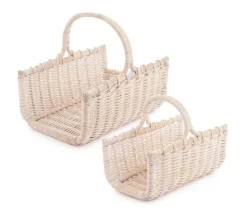 Sale Bizzotto SET2 CESTO P.LEGNA NARRA SBIANCATO