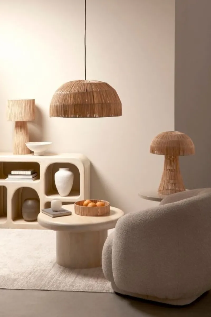 Bizzotto SET2 PARALUME LAMPADARIO BAGAN NATURALE