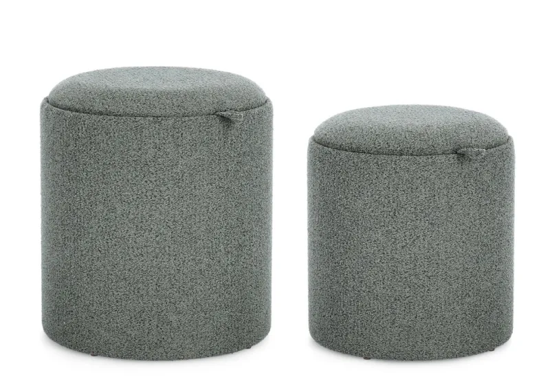 Bizzotto SET2 POUF C-CONT SASHA C-VASS DARK