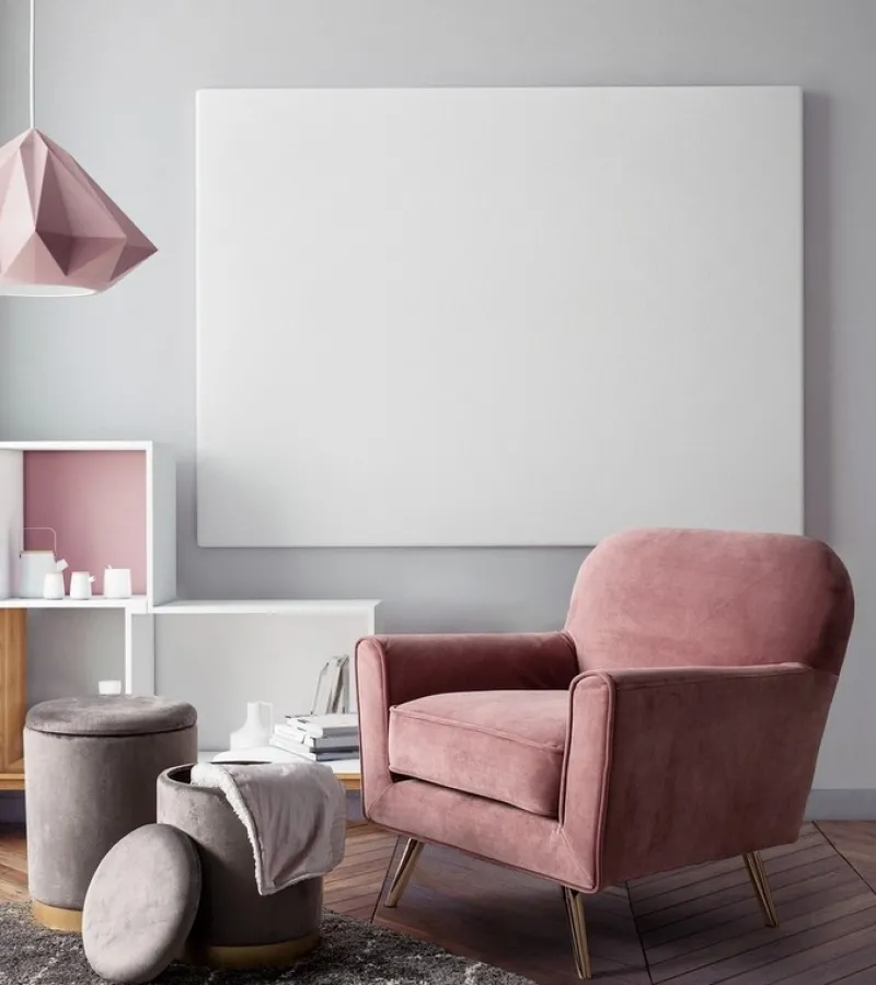 Outlet Bizzotto SET2 POUF CONTENITORE GRIGIO - POLINA