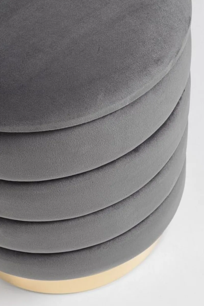 Best Bizzotto SET2 POUF CONTENITORE IN LEGNO GRIGIO - DARINA