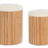 Discount Bizzotto SET2 POUF CONTENITORE IN TESSUTO NATURALE - NEDA