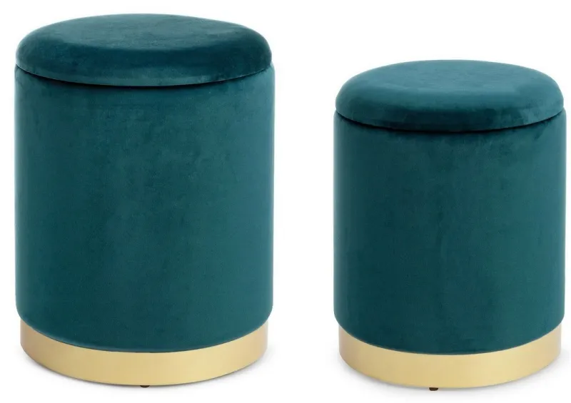 Clearance Bizzotto SET2 POUF CONTENITORE NAVYUS - POLINA