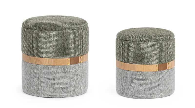 Sale Bizzotto SET2 POUF CONTENITORE TANYA FOG