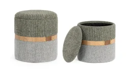 Sale Bizzotto SET2 POUF CONTENITORE TANYA FOG