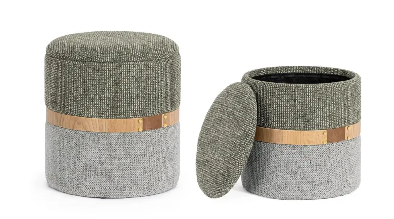 Sale Bizzotto SET2 POUF CONTENITORE TANYA FOG