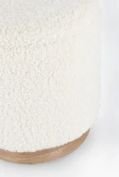 Online Bizzotto SET2 POUF CONTENITORE ZOYA BIANCO TEDDY