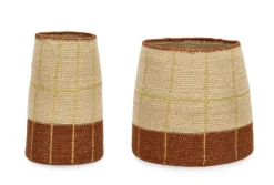 Hot Bizzotto SET2 P.VASO DECORAT TUY NATURALE MARRONE