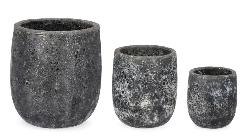 Discount Bizzotto SET3 P.VASO DUYEN TO ANTRACITE
