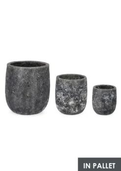 Discount Bizzotto SET3 P.VASO DUYEN TO ANTRACITE