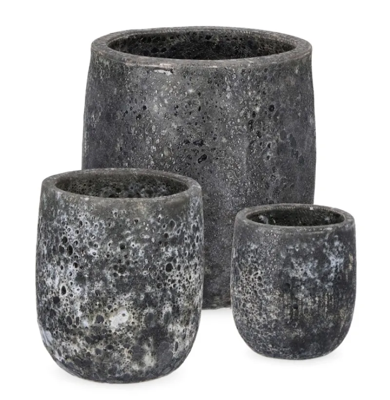 Discount Bizzotto SET3 P.VASO DUYEN TO ANTRACITE