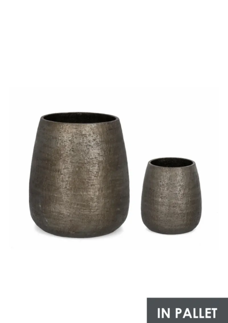 Hot Bizzotto SET2 P.VASO EMEI ALTO GRIGIO