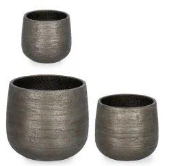 Sale Bizzotto SET3 P.VASO EMEI BASSO GRIGIO