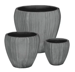 Outlet Bizzotto SET3 P.VASO HALONG TO GRIGIO