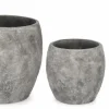 Sale Bizzotto SET3 P.VASO MEILI BOMBATO GRIGIO