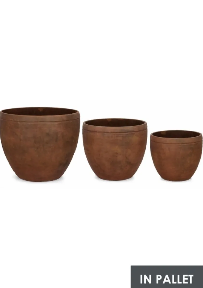 Best Bizzotto SET3 P.VASO MEILI TONDO ALTO RUSTY