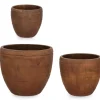 Bizzotto SET3 P.VASO MEILI TONDO BASSO RUSTY