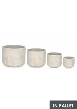 Sale Bizzotto SET4 P.VASO MEILI TONDO BEIGE