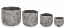 Sale Bizzotto SET4 P.VASO MEILI TONDO GRIGIO