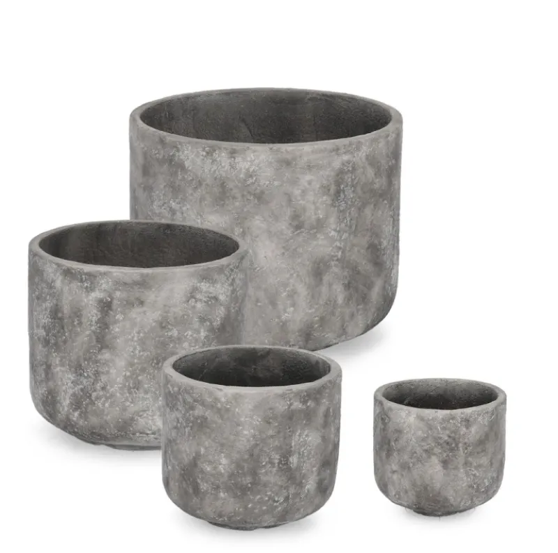 Sale Bizzotto SET4 P.VASO MEILI TONDO GRIGIO