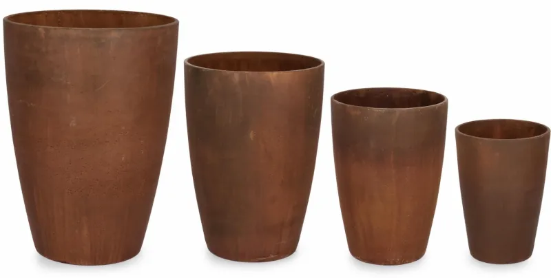 Discount Bizzotto SET4 P.VASO MEILI TONDO RUSTY
