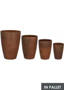 Discount Bizzotto SET4 P.VASO MEILI TONDO RUSTY