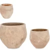 Discount Bizzotto SET3 P.VASO MINH BOMB TERRACOTTA BRUNITA