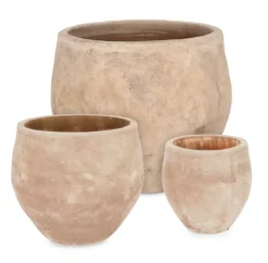 Discount Bizzotto SET3 P.VASO MINH BOMB TERRACOTTA BRUNITA