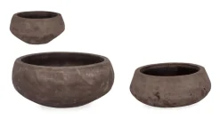 Discount Bizzotto SET3 P.VASO MINH CIOTOLA TERRACOTTA SCUR