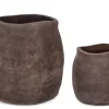 Online Bizzotto SET2 P.VASO MINH SAGOMATO TERRACOT SCURA